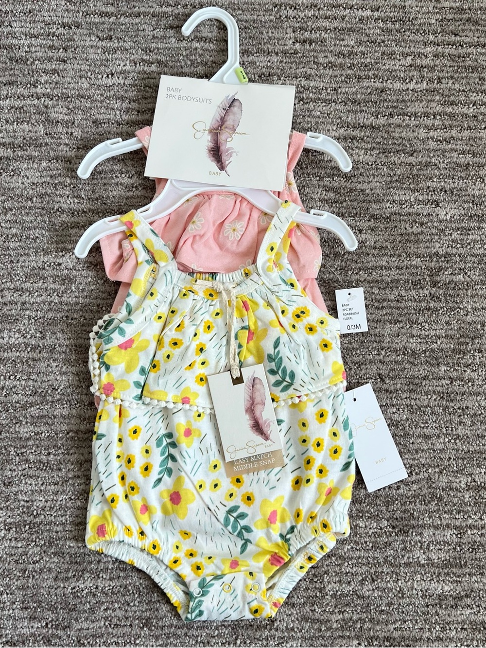 NWT Jessica Simpson Baby Summer Bodysuits 2 Pack